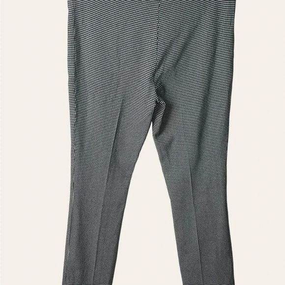 0413. Theory CROPPED‎ TROUSER HOUNDSTOOTH PATTERN BLACK/WHITE IN COLOR SIZE 2 - Picture 12 of 16